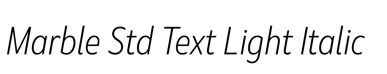Marble Std Text Light Italic
